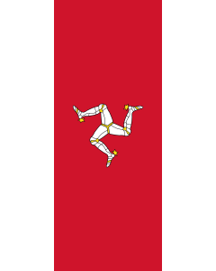 Bandera: Bandera vertical con manga cerrada para potencia Isla de Man |  bandera vertical | 3.5m² | 300x120cm 