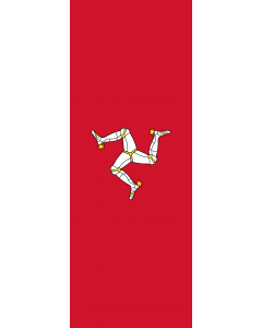 Vertical Hanging Beam Flag: Isle of Man |  portrait flag | 6m² | 64sqft | 400x150cm | 13x5ft 