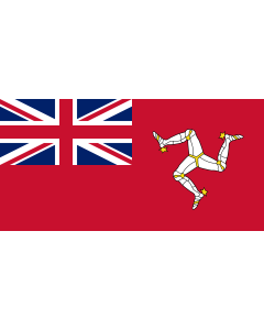 Bandera: Civil de la Isla de Man |  bandera paisaje | 1.35m² | 80x160cm 