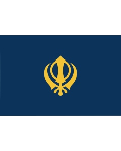 Flagge: Large Sikhism | Sikhism  Safran colour  |  Querformat Fahne | 1.35m² | 90x150cm 