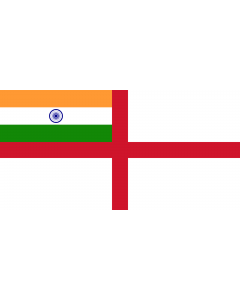 Flag: Naval Ensign of India 1950-2001 |  landscape flag | 1.35m² | 14.5sqft | 80x160cm | 30x60inch 