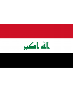 Flagge: Large Irak  |  Querformat Fahne | 1.35m² | 90x150cm 