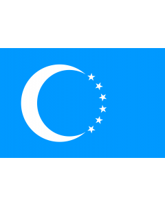 Flagge: XL Turkmenenflagge  |  Querformat Fahne | 2.16m² | 120x180cm 