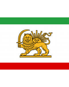 Flagge: Large Amir Kabir | Persian Flag introduced by en Amir Kabir  |  Querformat Fahne | 1.35m² | 100x130cm 