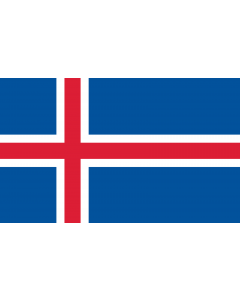 Drapeau: Islande |  drapeau paysage | 1.35m² | 90x150cm 