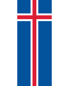 Vertical Hanging Beam Flag: Iceland |  portrait flag | 3.5m² | 38sqft | 300x120cm | 10x4ft 