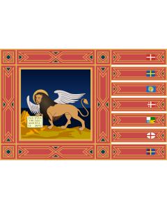 Flag: Veneto |  landscape flag | 0.96m² | 10sqft | 80x120cm | 2.5x4ft 
