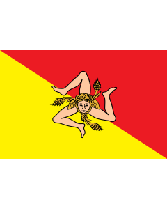 Flag: Sicily |  landscape flag | 0.06m² | 0.65sqft | 20x30cm | 8x12in 