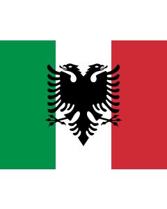 Flag: Arbëreshë people |  landscape flag | 0.06m² | 0.65sqft | 21x28cm | 8x11inch 