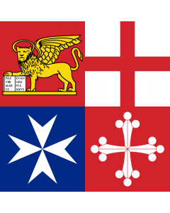 Flag: Merchant Naval Jack of Italy |  1.35m² | 14.5sqft | 120x120cm | 45x45inch 