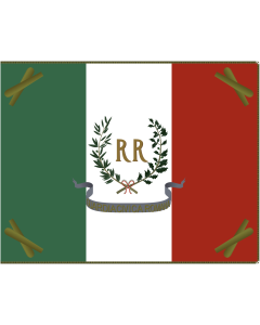 Flag: Military flag of the New Roman Republic  1849 |  landscape flag | 1.35m² | 14.5sqft | 100x130cm | 40x50inch 