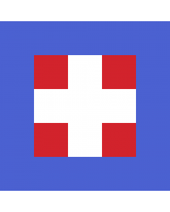 Flag: Naval jack of Italy 1879 ca. 1900 |  1.35m² | 14.5sqft | 120x120cm | 45x45inch 