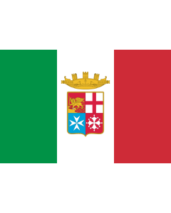 Flag: Printable Naval Ensign of Italy |  landscape flag | 1.35m² | 14.5sqft | 90x150cm | 3x5ft 