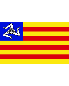 Flagge: Large Sicilianindependentism  |  Querformat Fahne | 1.35m² | 90x150cm 