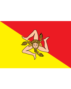 Flag: Sicilian Region |  landscape flag | 1.35m² | 14.5sqft | 90x150cm | 3x5ft 