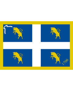 Flag: Official flag of city of Turin |  landscape flag | 1.35m² | 14.5sqft | 90x150cm | 3x5ft 