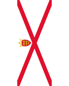 Bandera: Bandera vertical con manga cerrada para potencia Jersey |  bandera vertical | 3.5m² | 300x120cm 
