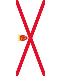 Vertical Hanging Beam Flag: Jersey |  portrait flag | 6m² | 64sqft | 400x150cm | 13x5ft 