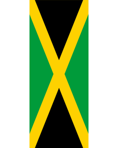 Vertical Hanging Swivel Crossbar Banner Flag: Jamaica |  portrait flag | 3.5m² | 38sqft | 300x120cm | 10x4ft 