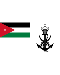 Flagge: Large Naval Ensign of Jordan  |  Querformat Fahne | 1.35m² | 80x160cm 