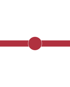 Flagge: XL Japanese postal flag, 1872-1887 | Former Postal Flag of Japan  |  Querformat Fahne | 2.16m² | 120x180cm 