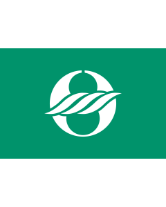Bandera de  Nagahama, Shiga  variant | Nagahama, Shiga  Green background variant | 長浜市旗 緑地 |  bandera horizontal | 1.35m² | 90x150cm 