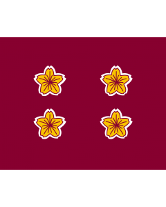 Flag: Standard of the Vice Minister of Defense of Japan |  landscape flag | 1.35m² | 14.5sqft | 100x130cm | 40x50inch 