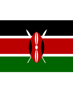 Bandiera: Kenya |  bandiera paesaggio | 0.7m² | 70x100cm 