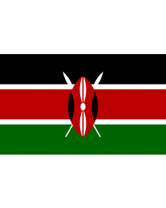 Flagge: Large Kenia  |  Querformat Fahne | 1.35m² | 90x150cm 