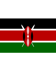 Flag: Kenya |  landscape flag | 3.75m² | 40sqft | 150x250cm | 5x8ft 