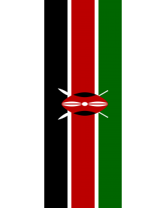 Flagge:  Kenia  |  Hochformat Fahne | 6m² | 400x150cm 