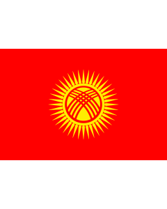 Bandera: Kirguistán |  bandera paisaje | 0.135m² | 30x45cm 