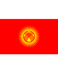 Flag: Kyrgyzstan |  landscape flag | 1.35m² | 14.5sqft | 90x150cm | 3x5ft 