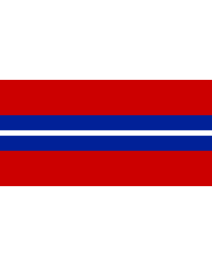 Bandera de  Kirghiz Soviet Socialist Republic  1952–1991 ; Flag of Kyrgyzstan  1991–1992   reverse | Reversed flag of the Kirghiz SSR  1952–1991  and Kyrgyzstan  1991–1992 |  bandera horizontal | 1.35m² | 80x160cm 
