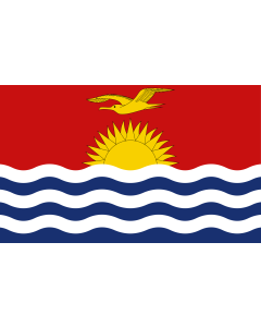 Flag: Kiribati |  landscape flag | 1.35m² | 14.5sqft | 90x150cm | 3x5ft 