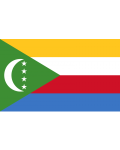 Flag: Comoros |  landscape flag | 1.35m² | 14.5sqft | 90x150cm | 3x5ft 