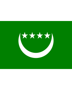 Flag: Comoros  1992 | Komorów z 1992 r |  landscape flag | 1.35m² | 14.5sqft | 90x150cm | 3x5ft 