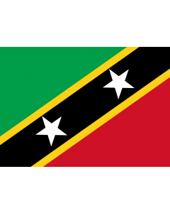 Flag: Saint Kitts and Nevis |  landscape flag | 0.7m² | 7.5sqft | 70x100cm | 2x3ft 