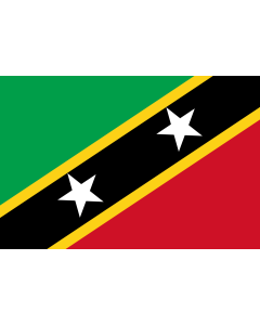 Flag: Saint Kitts and Nevis |  landscape flag | 0.96m² | 10sqft | 80x120cm | 2.5x4ft 