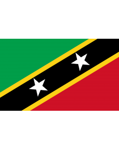 Flag: Saint Kitts and Nevis |  landscape flag | 1.35m² | 14.5sqft | 90x150cm | 3x5ft 