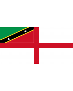 Flag: Naval Ensign of Saint Kitts and Nevis |  landscape flag | 1.35m² | 14.5sqft | 80x160cm | 30x60inch 