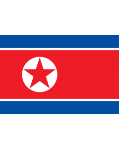 Flag: Korea (Democratic People's Republic) (North Korea) |  landscape flag | 2.16m² | 23sqft | 120x180cm | 4x6ft 