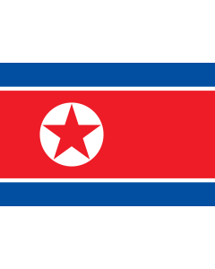 Flag: Korea (Democratic People's Republic) (North Korea) |  landscape flag | 2.16m² | 23sqft | 120x180cm | 4x6ft 
