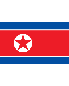 Flag: Korea (Democratic People's Republic) (North Korea) |  landscape flag | 3.75m² | 40sqft | 150x250cm | 5x8ft 