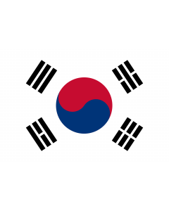 Flag: Korea (Republic) (South Korea) |  landscape flag | 2.16m² | 23sqft | 120x180cm | 4x6ft 