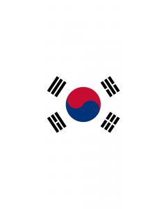 Vertical Hanging Beam Flag: Korea (Republic) (South Korea) |  portrait flag | 3.5m² | 38sqft | 300x120cm | 10x4ft 