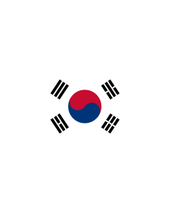 Banner-Flagge:  Korea (Republik) (Südkorea)  |  Hochformat Fahne | 6m² | 400x150cm 