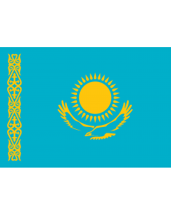 Flag: Kazakhstan |  landscape flag | 0.7m² | 7.5sqft | 70x100cm | 2x3ft 