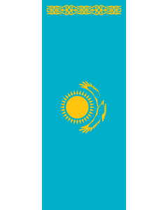Bandera: Bandera vertical con potencia Kazajistán |  bandera vertical | 3.5m² | 300x120cm 