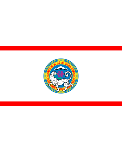 Bandera de  Almaty | Official flag of Almaty city in the Republic of Kazakhstan  |  bandera horizontal | 0.06m² | 17x34cm  para Banderas de Vehículos Diplomat-Flags 